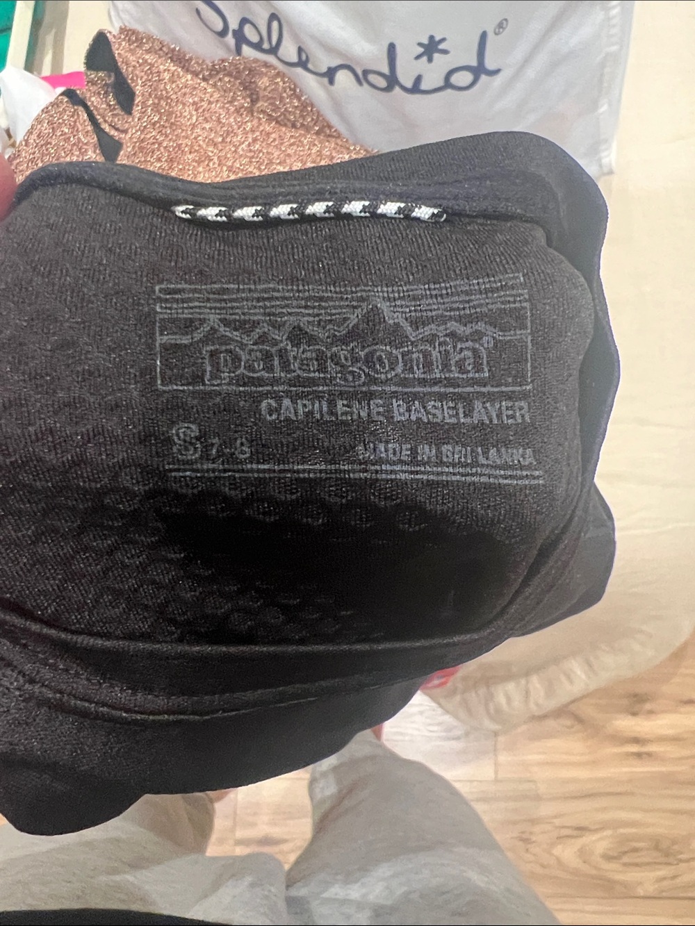 Patagonia Black Capilene Base Layer Top kids size small (7-8)